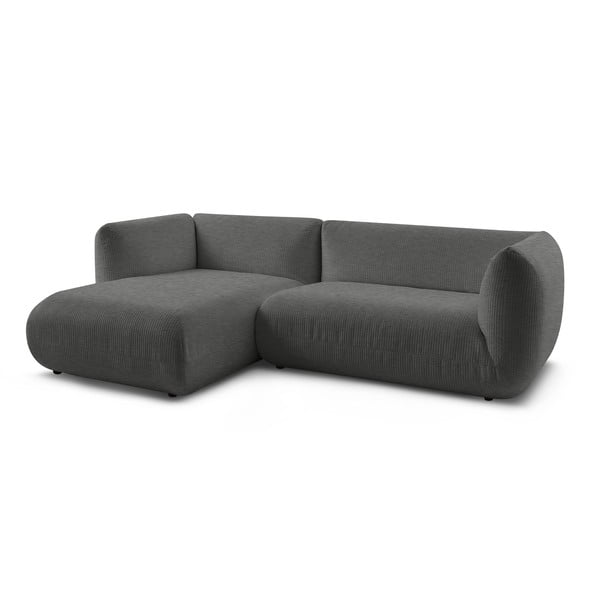 Ъглов диван от сив велур (ляв ъгъл) Lecomte - Bobochic Paris-image-4