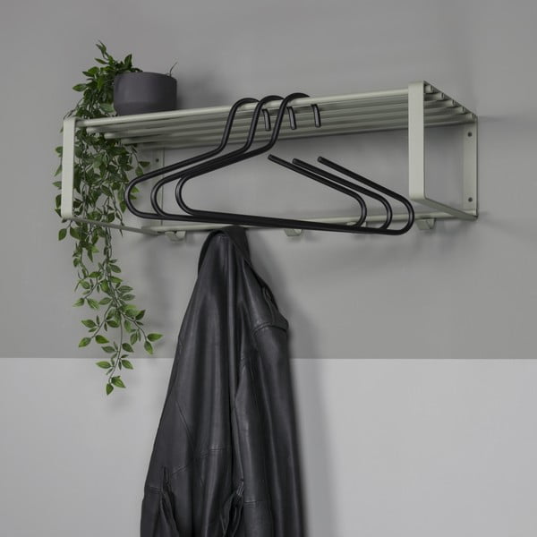 Сиво-зелена метална стенна закачалка с рафт 70 cm Rex – Spinder Design-image-1