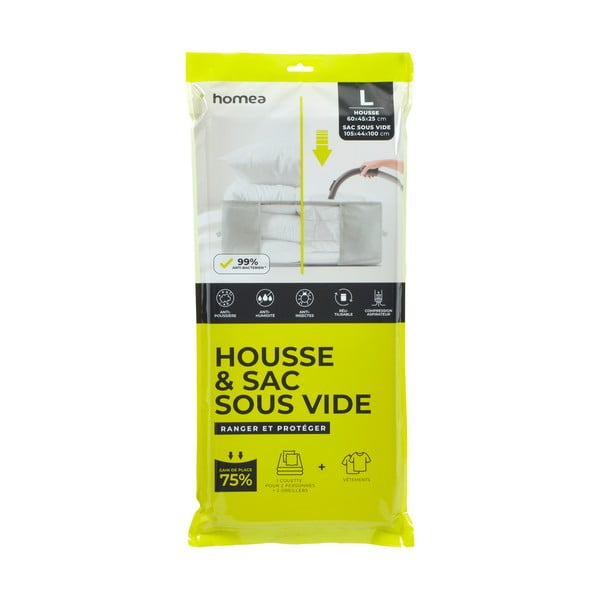 Вакуумна пластмасова кутия за съхранение на дрехи 60x45x25 cm – Homéa-image-1