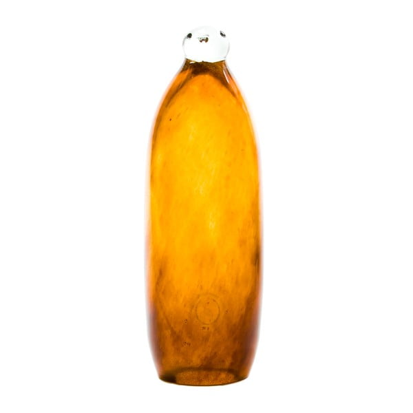 Skleněný tučňák 27-30 cm, medový