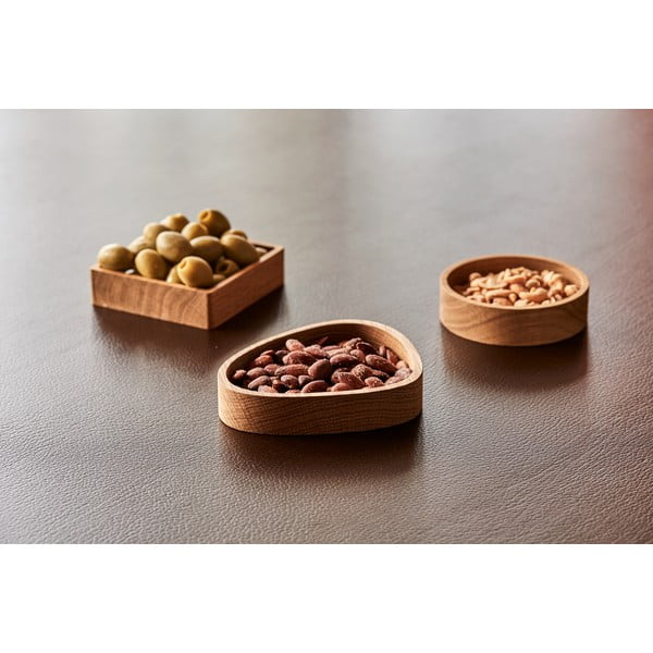 Декоративна дървена кутия за съхранение в естествен цвят 11x11x3 cm Square S – LIND DNA-image-2