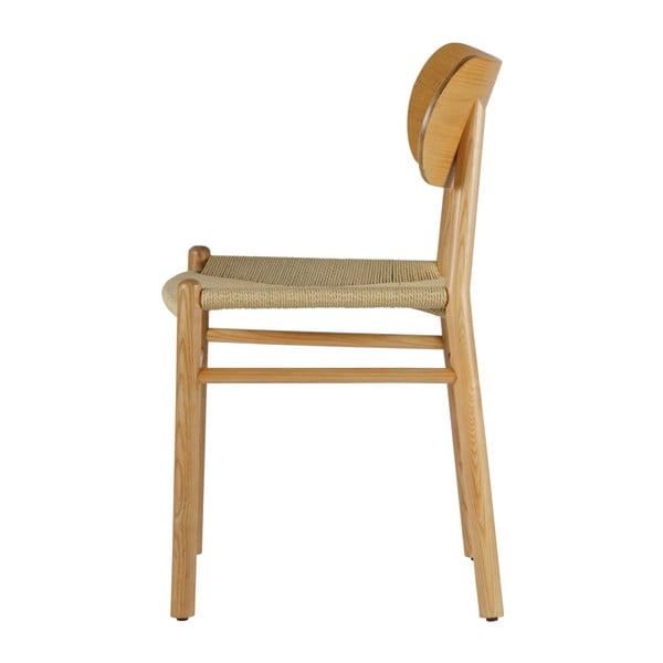 Přírodní jídelní židle z gumovníkového dřeva s ratanovým sedákem BePureHome Jointly-image-4