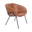 Кафяв фотьойл от изкуствена кожа Feston - Zuiver