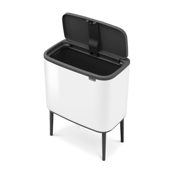 Бяло стоманено кошче за боклук отваряне с докосване 36 l Bo Touch Bin – Brabantia