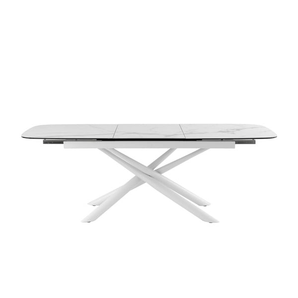 Сгъваема маса за хранене в бяло и сиво, 160 x 95 cm Ness - sømcasa-image-2