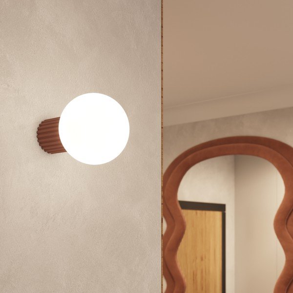 Светлокафява стенна лампа ø 12 cm Orbital – Sollux-image-2