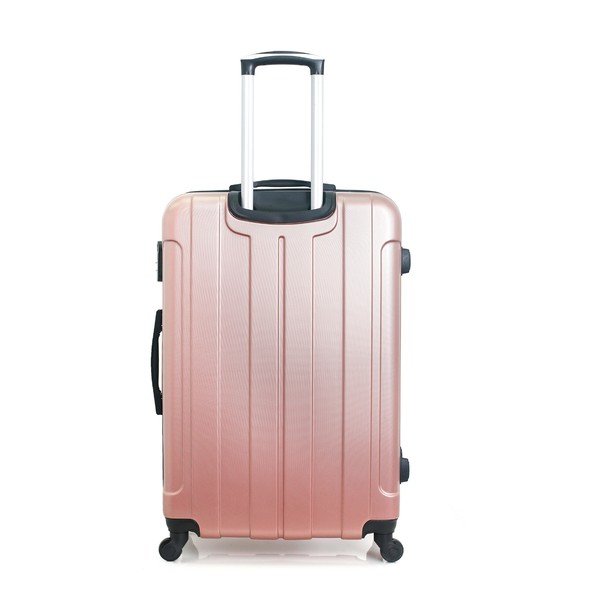 Куфар за пътуване Fogo в розово злато на колелца, 93 л - Hero-image-2