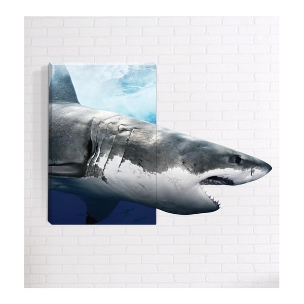 3D картина за стена Акула, 40 x 60 cm - Mosticx