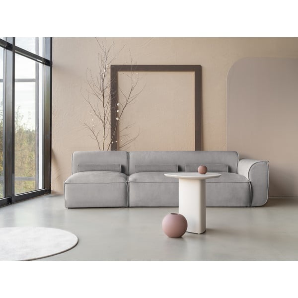 Светлосив модулна лежанка (десен ъгъл) Flex Felix – Miuform-image-1