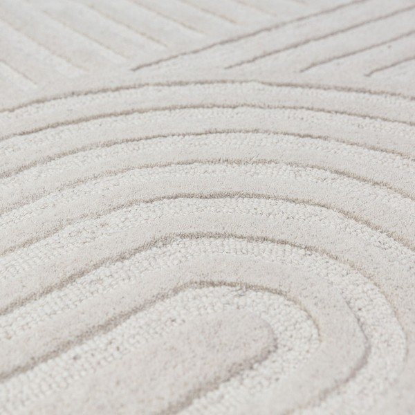 Ръчно изработен вълнен килим в цвят слонова кост 120x170 cm Zen Garden – Flair Rugs-image-2