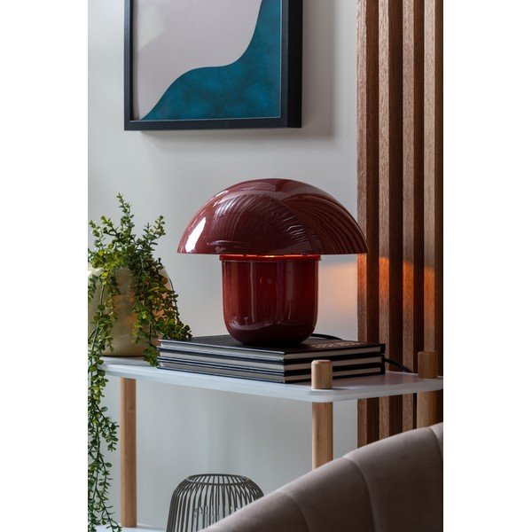Бордо метална настолна лампа (височина 25 cm) Fat Mushroom – Leitmotiv-image-1