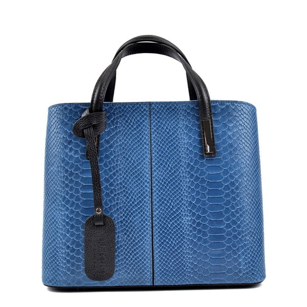 Синя кожена чанта Gia - Roberta M