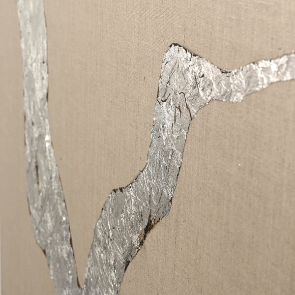 Ръчно рисувана картина 90x120 cm Wild Horizon Silver – Malerifabrikken-image-2