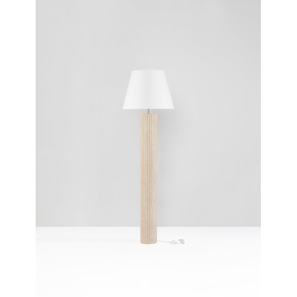 Бяла/кремава каменна подова лампа (височина 150 cm) Bacoo – Nova Luce-image-3