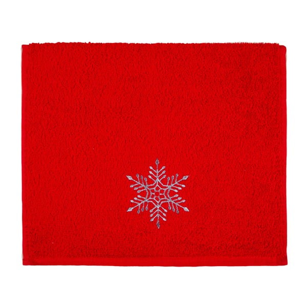 Хавлиена кърпа Christmas Snowflake Red, 30 x 50 cm