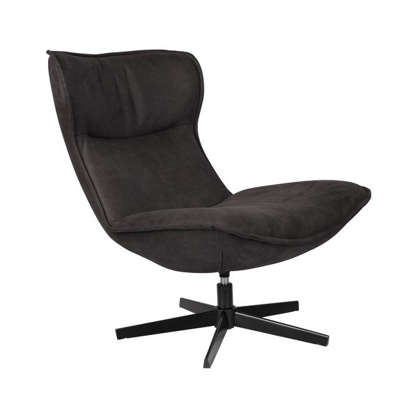 Тъмносиво въртящо се кресло John – White Label
