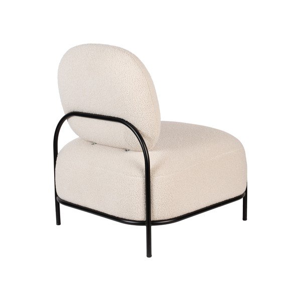 Кремаво кресло от букле Polly – White Label-image-4