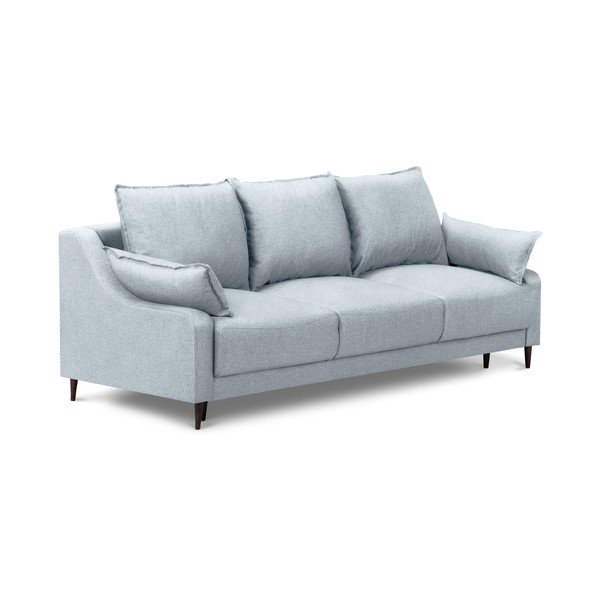 Светлосин разтегателен диван с място за съхранение , 215 см Ancolie - Mazzini Sofas-image-2