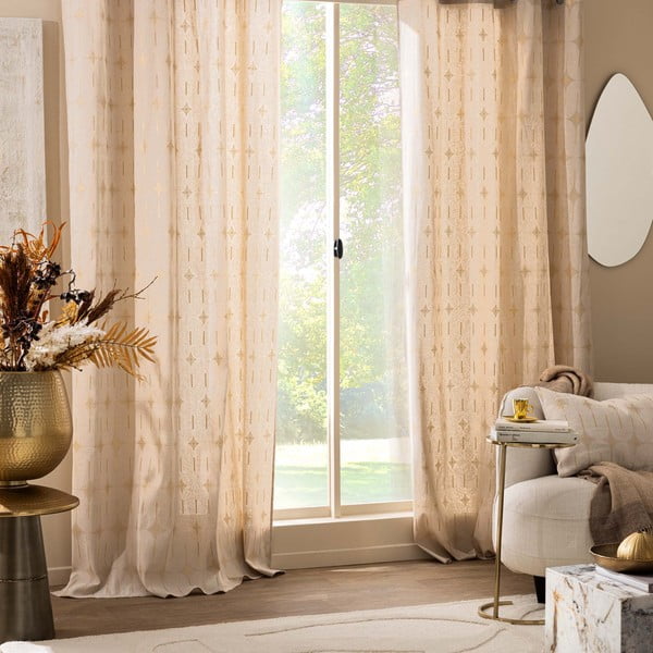 Бежово перде 140x240 cm Ondine – douceur d'intérieur-image-3