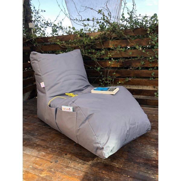 Сив градински чувал за сядане Daybed – Floriane Garden-image-2