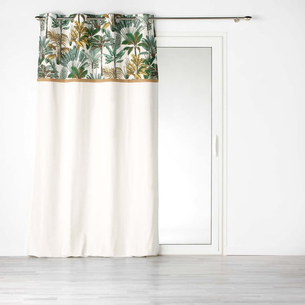 Завеса в зелен и кремав цвят 140x240 cm Balinesia – douceur d'intérieur