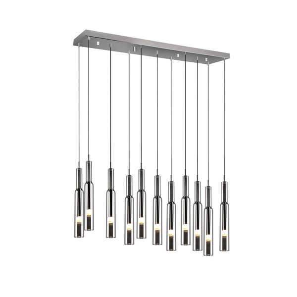 LED висящо осветително тяло със стъклен абажур в сребристо Lucent - Trio Select-image-4