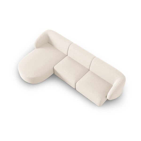 Бежов шенилов ъглов диван (ляв ъгъл) Paolo – Milo Casa-image-2
