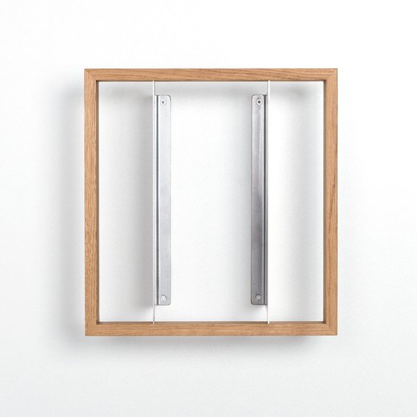 Knižní police z dubového dřeva das kleine b b7, výška 34 cm-image-3