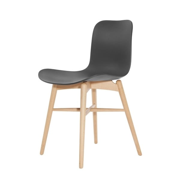 Černá jídelní židle z masivního bukového dřeva NORR11 Langue Natural