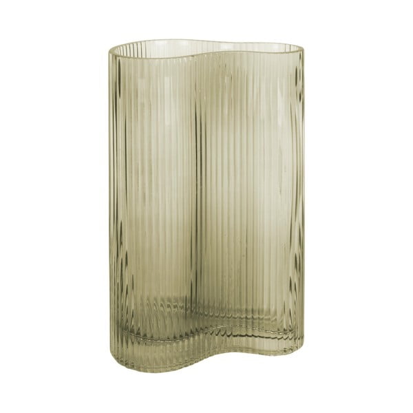 Зелена стъклена ваза Wave, височина 27 cm Allure Wave - PT LIVING
