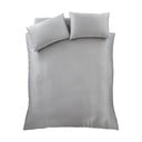 Сиво двойно удължено сатенено спално бельо 230x220 cm Silky Soft – Catherine Lansfield