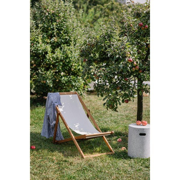 Бежов сгъваем градински шезлонг от акациева дървесина Deck - Bonami Essentials-image-1