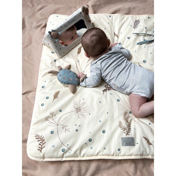 Светложълто детско килимче за игра 80x80 cm Sea Garden – Cam Cam Copenhagen-image-3