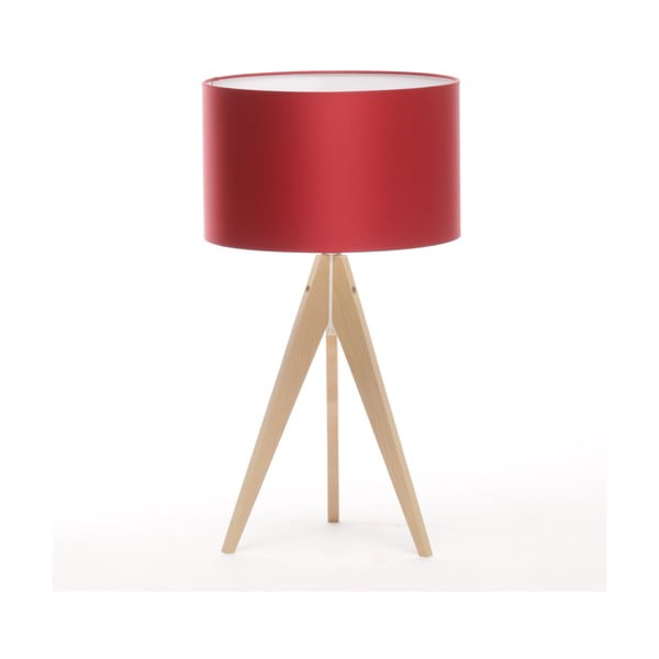 Stolní lampa Artist Ice Red/Natural Birch, 65 cm