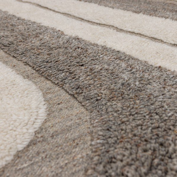 Сив/бежов килим със смес от вълна 170x240 cm Moro – WOOOD-image-3