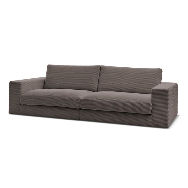 Кафяво-сив диван от рипсено кадифе 274 cm Leonard – Bobochic Paris-image-3
