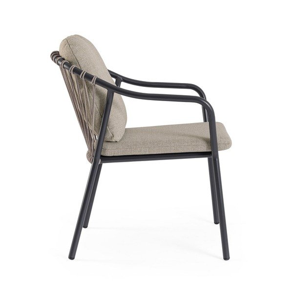 Светлокафяв метален градински стол Edvige – Bizzotto-image-3