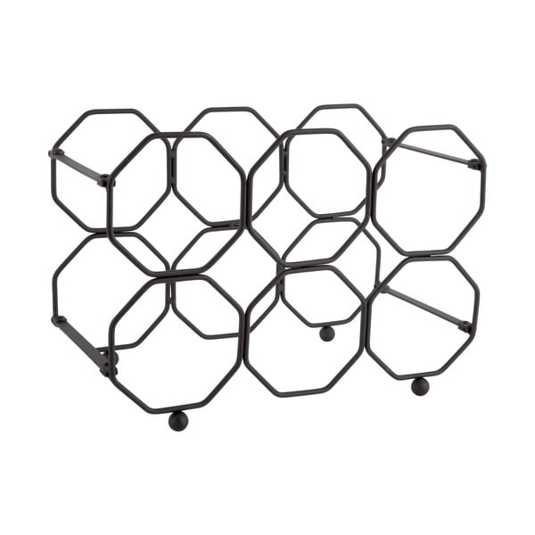 Черен метален сгъваем държач за вино Honeycomb - PT LIVING