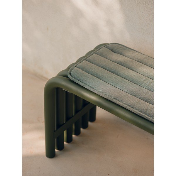 Зелена градинска пейка метална Nokk – noo.ma-image-2