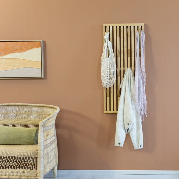 Панел за окачване от масивен дъб в естествен цвят 46x100x8 cm Parco – Spinder Design-image-4