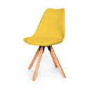 Комплект от 2 жълти стола с основа от букова дървесина Gina - Bonami Essentials