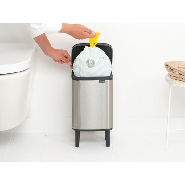 Стоманено кошче за боклук в матово сребрист цвят 4 l Bo Hi – Brabantia-image-4