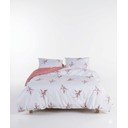 Бяло/розово двойно удължено спално бельо от памук Renforcé 240x220 cm Breeze Floral – Mila Home Luxury