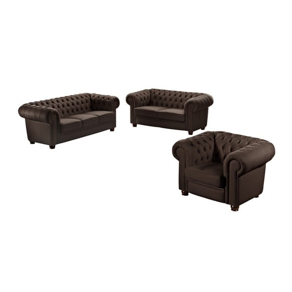 Hnědá kožená pohovka Max Winzer Chandler, 172 cm-image-1