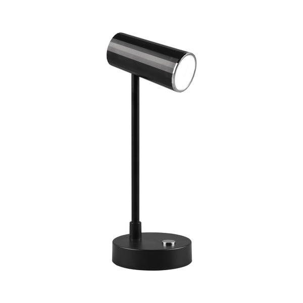 Черна гланцова настолна LED лампа с възможност за димиране (височина 28 cm) Lenny - Trio