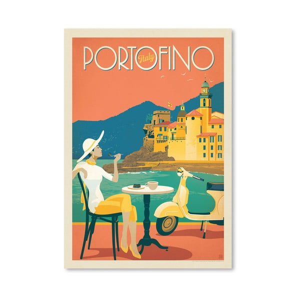 Плакат Portofino, 42 x 30 cm - Americanflat