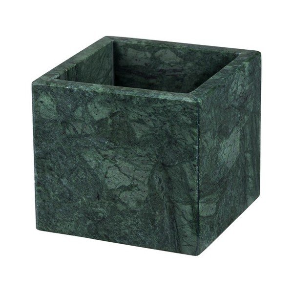 Тъмнозелен мраморен органайзер за баня за памучни тампони Marble – Mette Ditmer Denmark