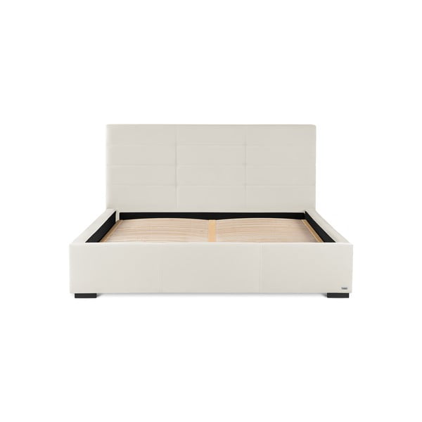 Кремаво и бяло двойно легло със система за съхранение Poesy, 180 x 200 cm - Guy Laroche Home