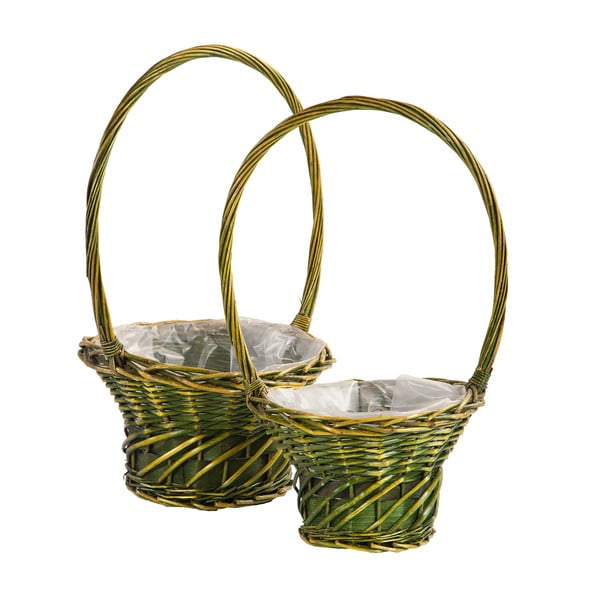 Комплект от 2 зелени плетени кошници Joey - Unknown