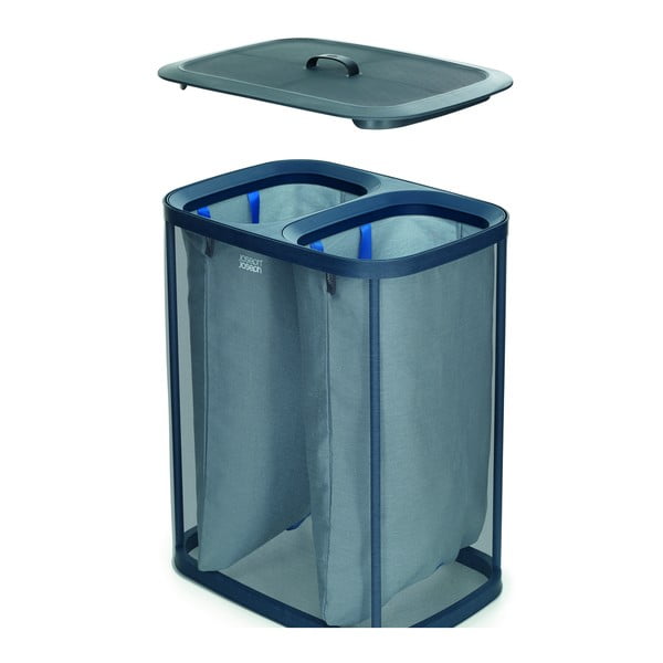 Антрацит текстилен/пластмасов кош за пране Tota – Joseph Joseph-image-2